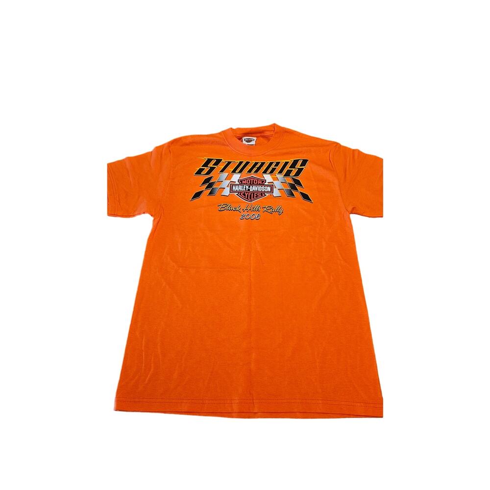 Harley Davidson Black Hills Rally 2006 Sturgis size medium orange tshirt
